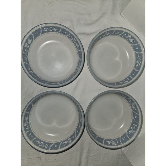 Noritake Stoneware VICTORY BLUE 8673 Set Of 4 Cereal Bowl Excellent Cond VHTF - Picture 2 of 6